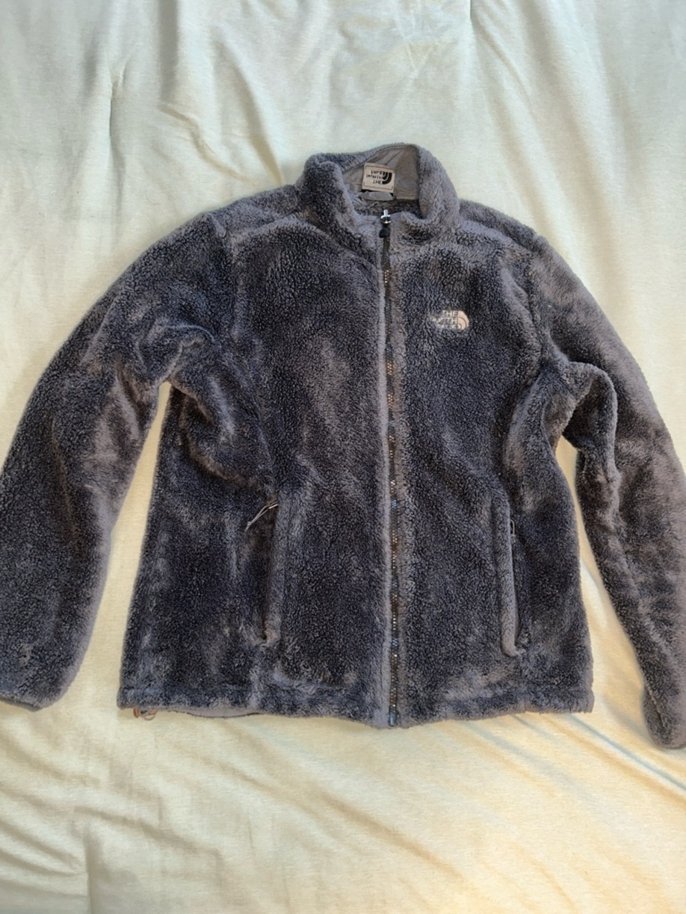 The North Face Dark Gray Plush Full-Zip Fleece Jacket